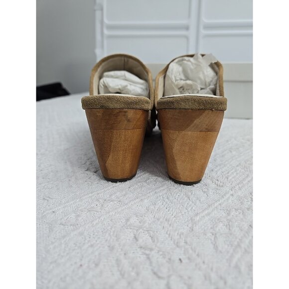 J JILL Womens Sz 7 Tan Suede Tassel Studded Suede Leather Mules NEW - Picture 7 of 12